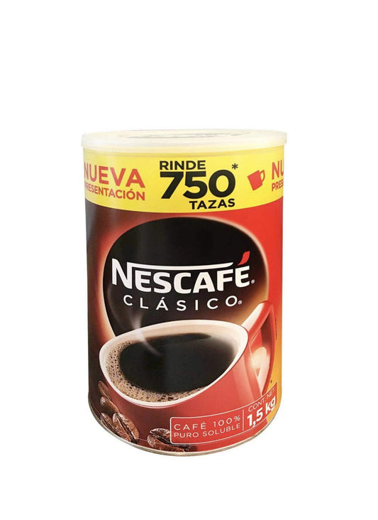 Nescafe - Nescafé - CAFE SOLUBLE CLASICO NESCAFE 1.5 KG LATA GRANDE