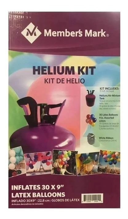 Member's Mark - Member's Mark Tanque de Helio con 30 Globos de Latex