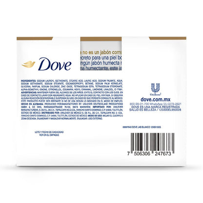 DOVE Jabón de tocador en Barra Original 6 barras de 100g cada una
