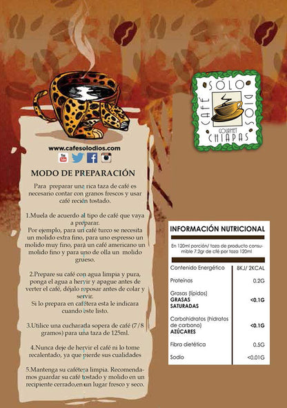 Café Solo Dios Molido Artesanal - 1 Kg