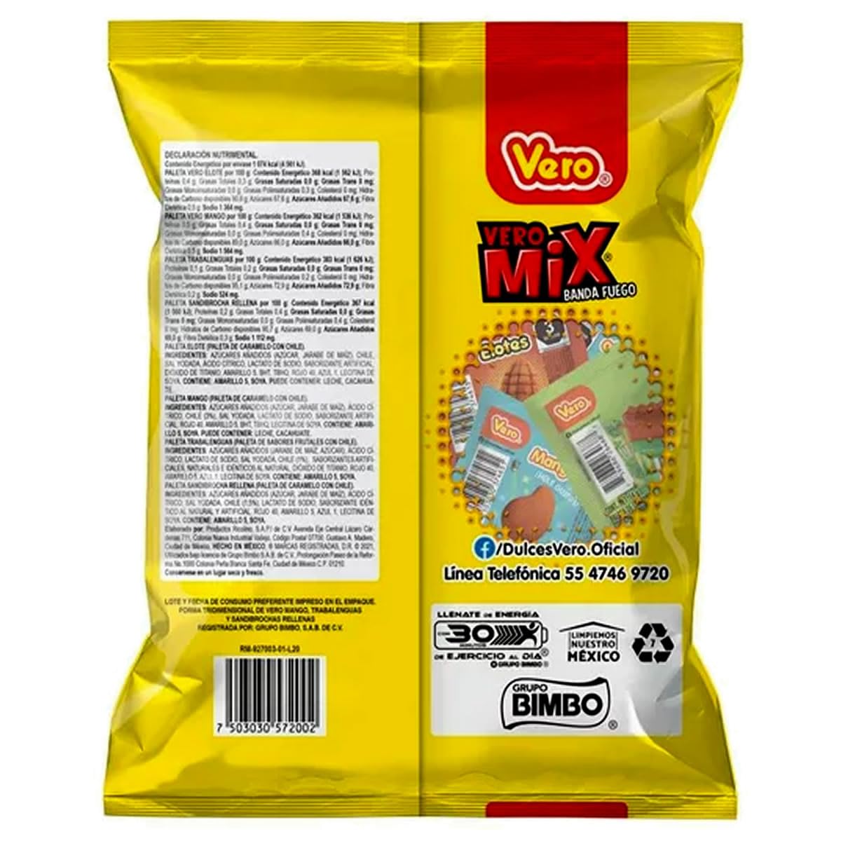 Dulces Vero - Dulces Vero Paletas Mix Picosito, Varios, 290 gramos