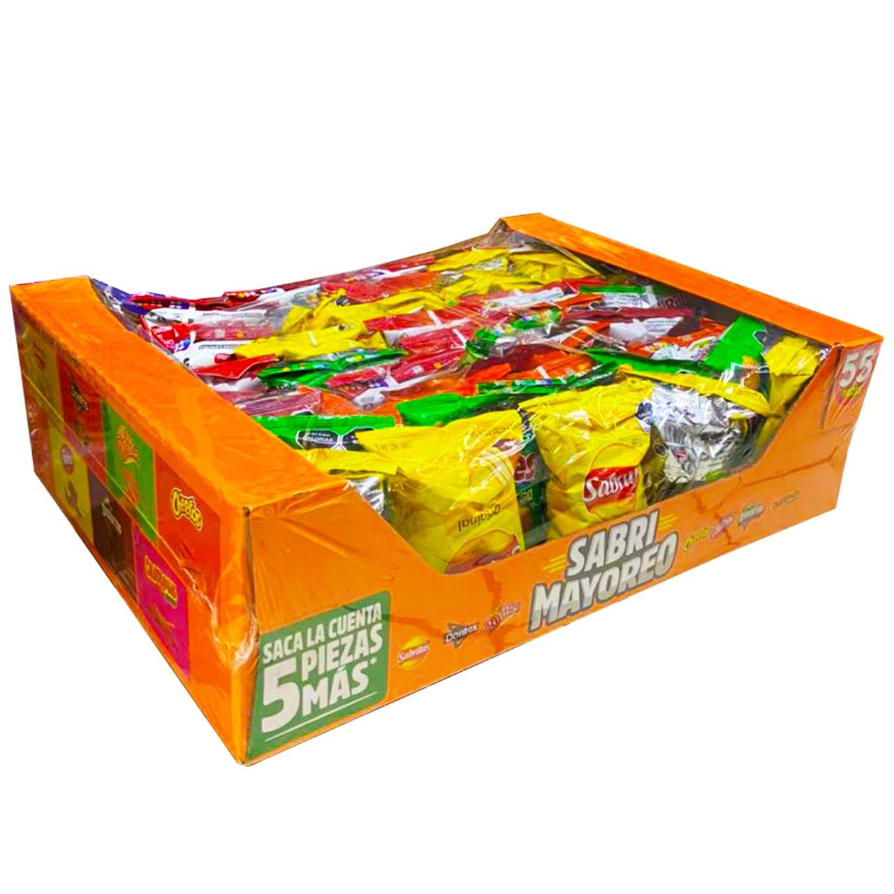 Sabritas - Sabritas – Pack x 55 piezas Botatas Papas Fritas Variedad de Snacks, 2220gr