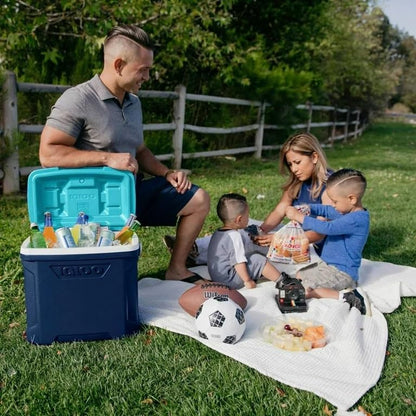 IGLOO Hielera Profile 28.3 litros Color Azul, Enfriador portatil para Picnic, 41 latas Alta Capacidad