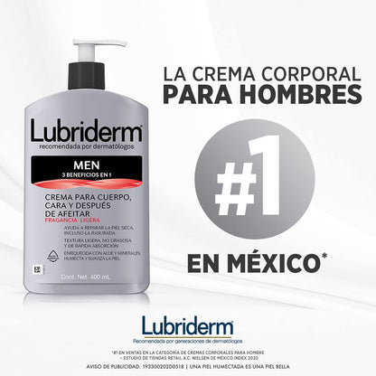 LUBRIDERM Crema Corporal Men Sin fragancia 400 ml