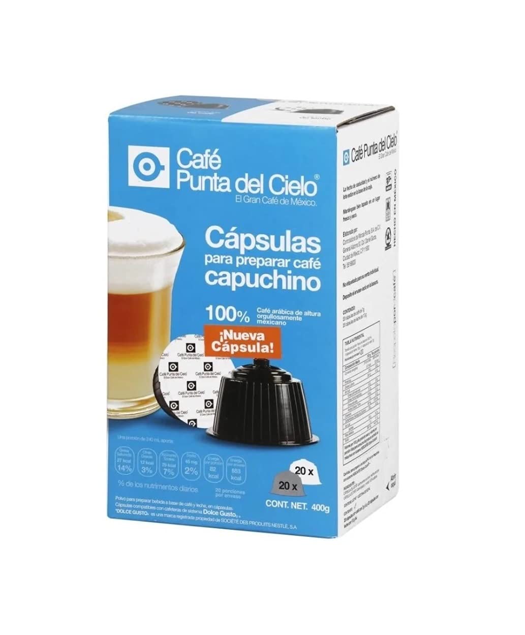Punta del Cielo 40X Capsulas Cafe Punta del Cielo (Capuchino)
