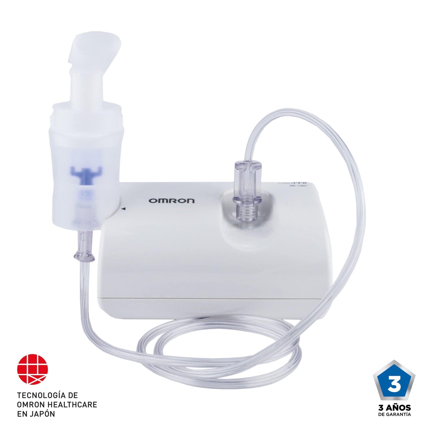 OMRON Nebulizador de compresor para niños y adultos NE-C801LA con sonido discreto