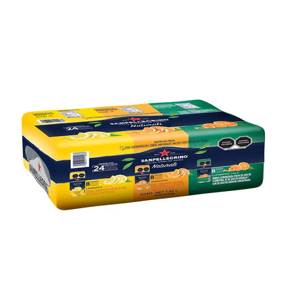 San Pellegrino Mix Pack Aranciata, Limonata y Pompelmo, Sabor Varios, 330 ml, 24 Piezas