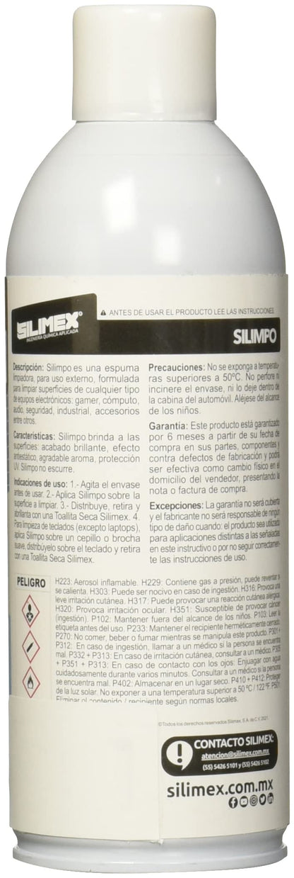 Sililmex - Silimex Silimpo Kit de Limpieza para Ordenador (454 ml, Espuma, Azul, Color blanco)