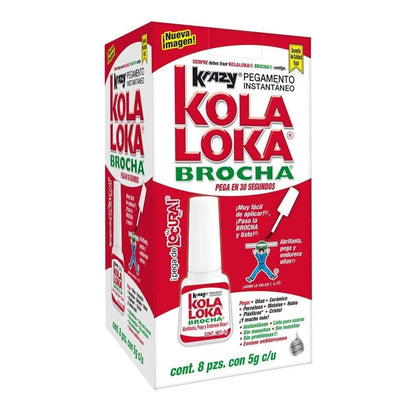 KOLA LOKA Kolaloka - Pegamento instantáneo Kbr-5, brocha de 5 g Caja/8