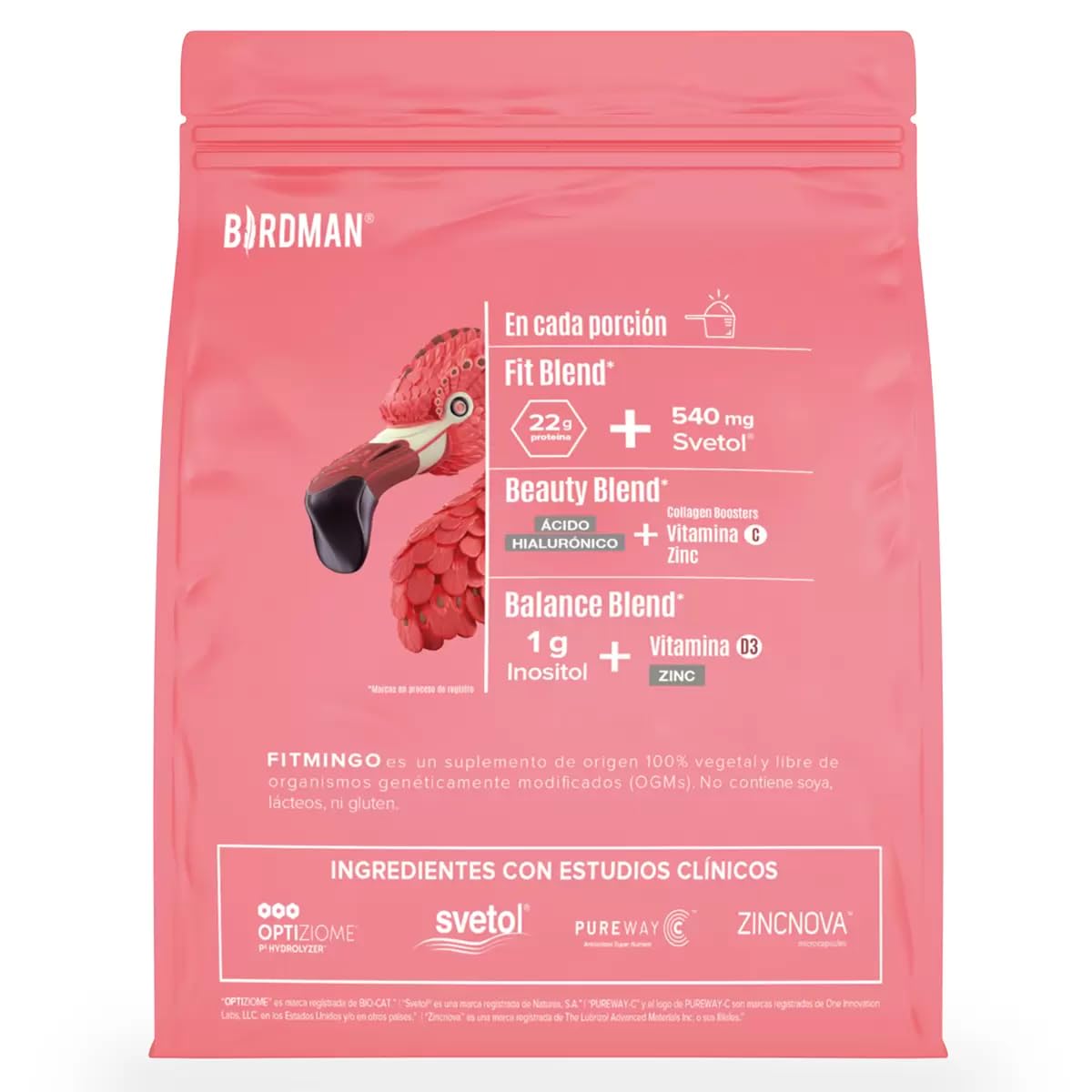 Birdman Fitmingo Proteina Vegana Suplemento Alimenticio a Base de Proteina Vegetal Sabor Moka 1.496 kg