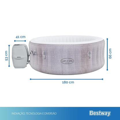 Saluspa Spa Jacuzzi 2-4 adultos mod Cancún 1.80x.66cm caja Bestway