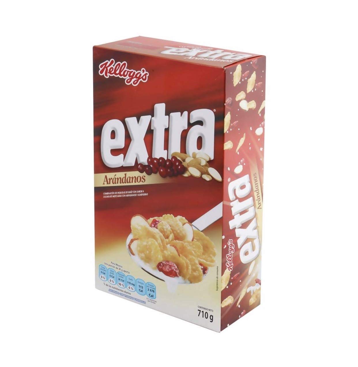 KELLOGG'S - CEREAL EXTRA KELLOGS KELLOG'S ARANDANO CON ALMENDRAS CAJA GRANDE DE 710 GRAMOS DESAYUNO CENA NEGOCIO SNACK BOTANA BOCADILLO ZUCARITAS