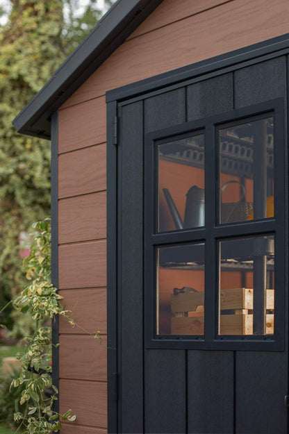 Keter - KETER 245115 Newton - Cobertizo de almacenaje (7,5 x 9 cm), Color café