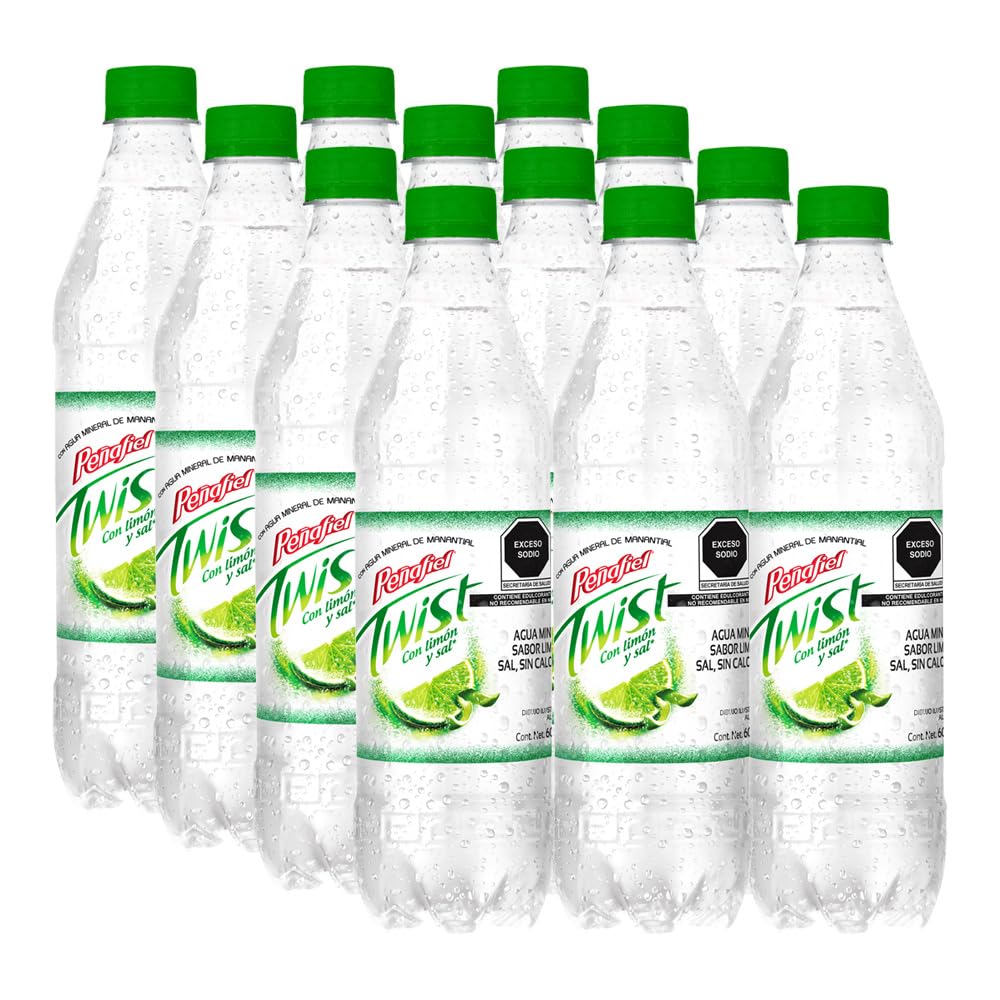 Peñafiel, Twist Limón 600 ml, Botella Pet (12 pack)