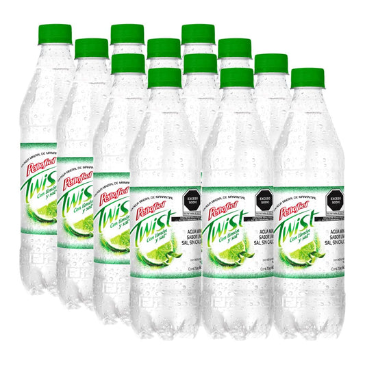 Peñafiel, Twist Limón 600 ml, Botella Pet (12 pack)