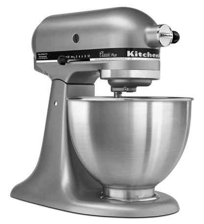 KitchenAid Premium Paquete de 2 KSM75SL Classic Plus 4.5-Qt. Tilt-Head - Mezclador de pie, Color Plateado