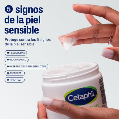CETAPHIL Crema Hidratante 1 pz 453 g Restablece la Barrera Natural de la Piel en 1 Semana Recomendada por Dermatólogos para Piel Sensible
