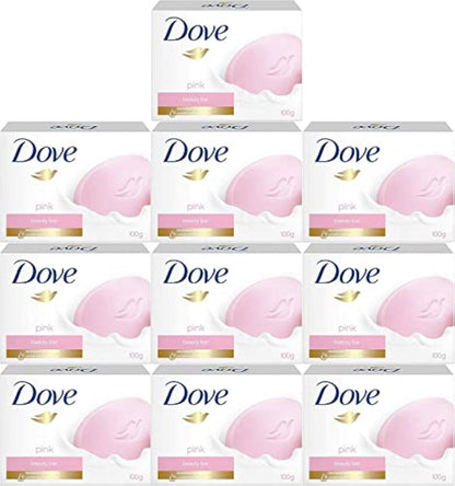 Dove Jabón de barra de crema Pink Beauty, 100 g / barras de 3.5 onzas (Paquete de 10) versión internacional