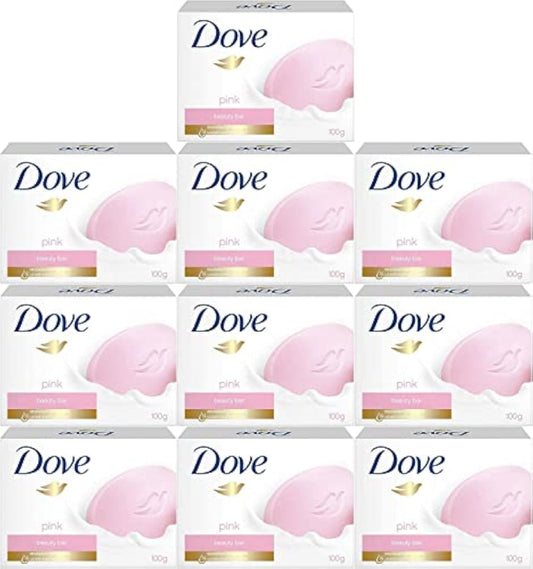 Dove Jabón de barra de crema Pink Beauty, 100 g / barras de 3.5 onzas (Paquete de 10) versión internacional