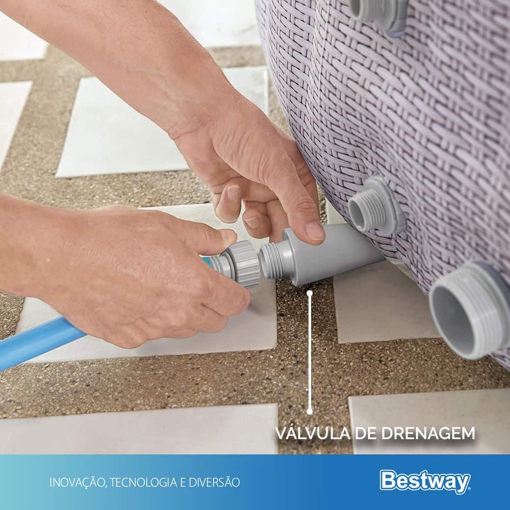 Saluspa Spa Jacuzzi 2-4 adultos mod Cancún 1.80x.66cm caja Bestway