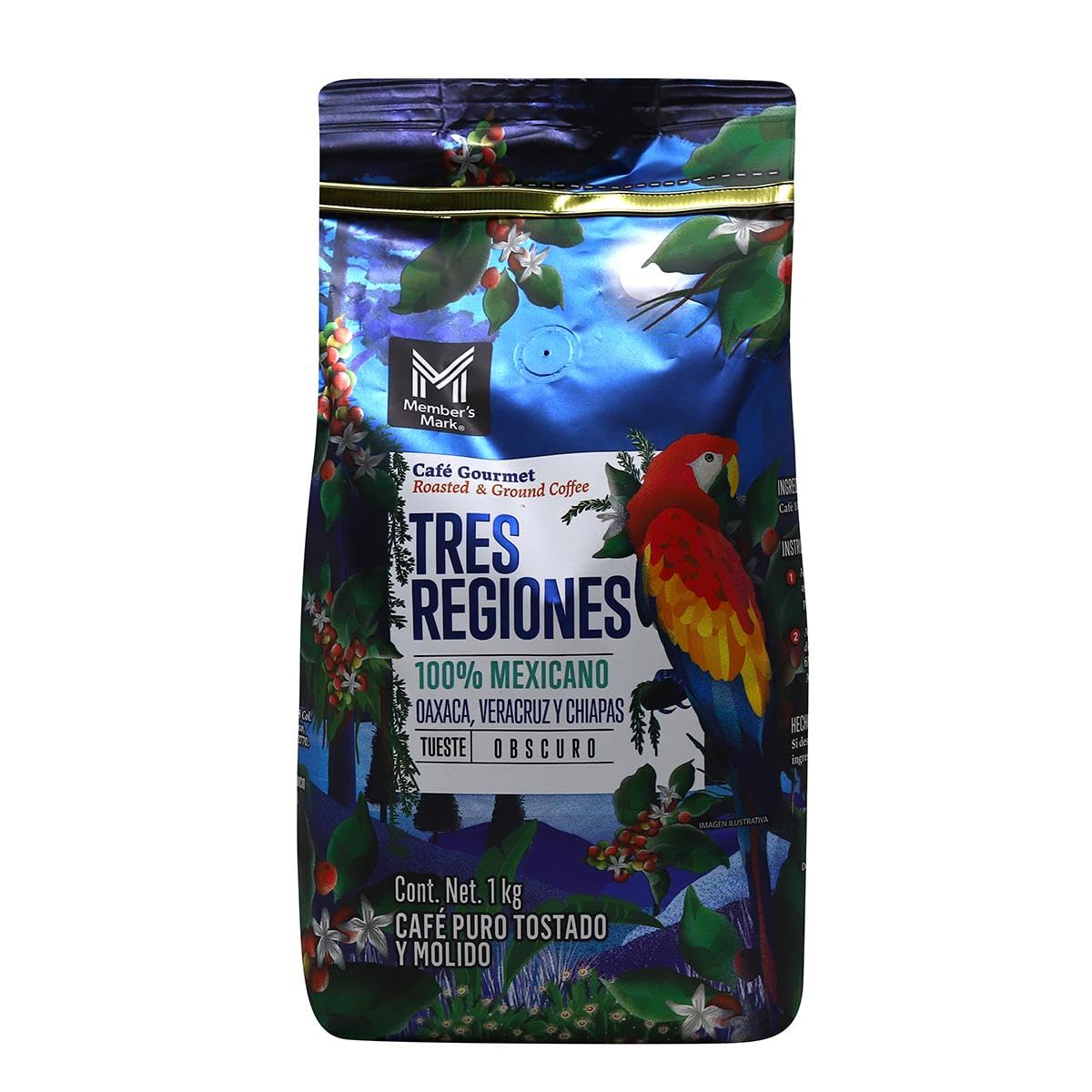 Cafe Puro Soluble. Memebers Mark. 1 kilogramo. Tueste Oscuro. Cafe Gourmet