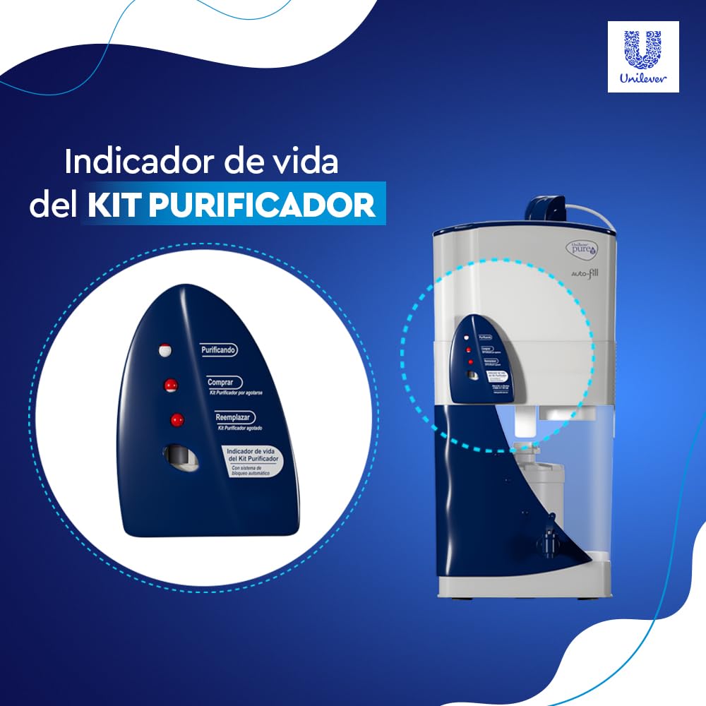 Pure IT | Purificador De Agua | Agua Segura, cristalina y sin Olor | Remueve hasta el 99.9% de Virus, bacterias, pesticidas y parásitos