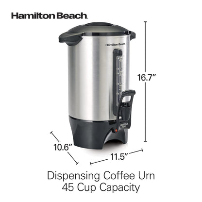 Hamilton Beach - Hamilton Beach 40519 - Urna de café (45 tazas, acero inoxidable)