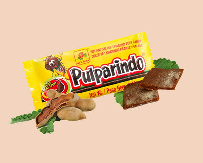 Pulparindo - Pulparindo De la Rosa, Caja 100 Piezas, tamarindo natural, Total 1.4 Kg