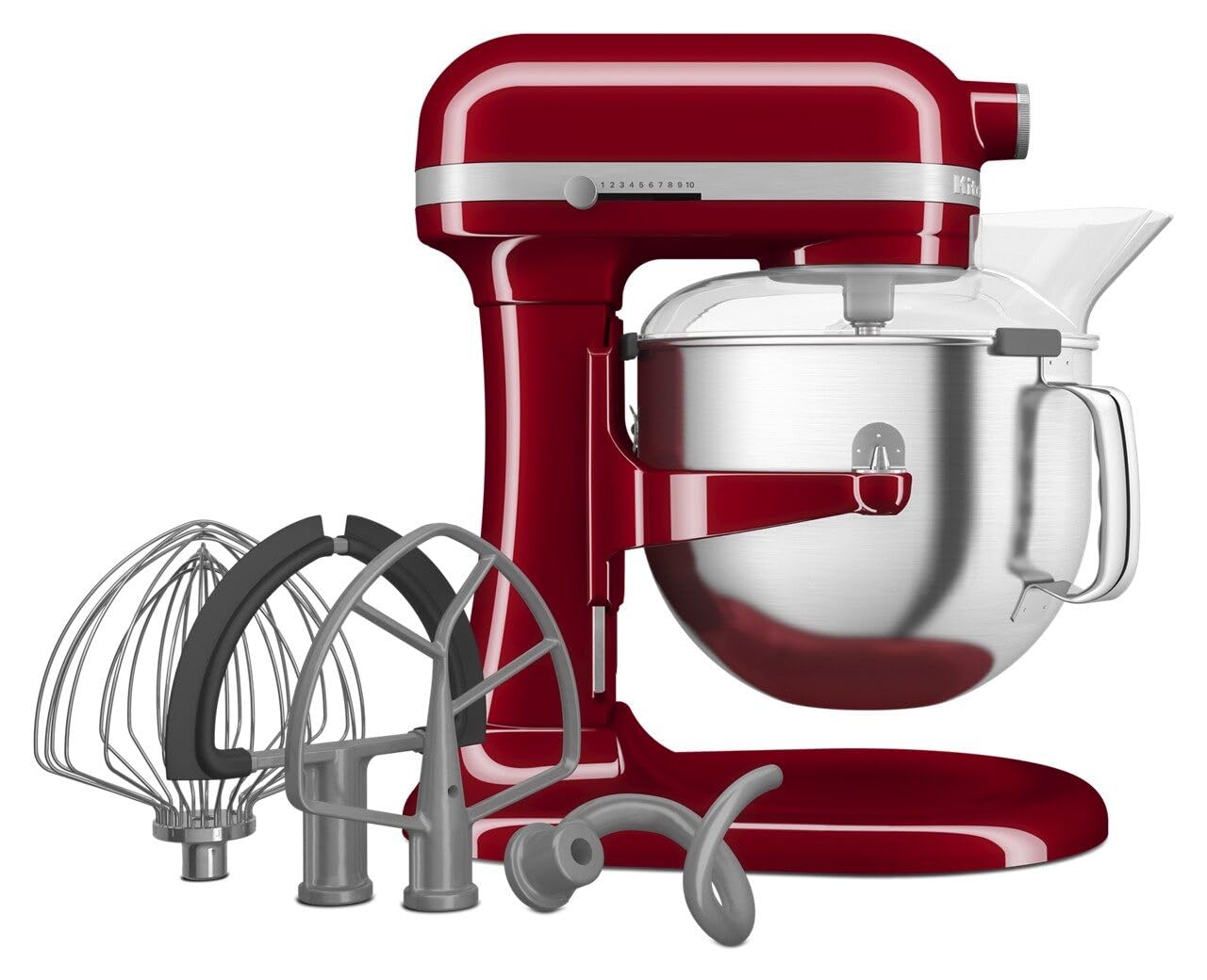 KitchenAid KSM70SKXXER Batidora de 7 cuartos Tazón Elevable, color Empire Red
