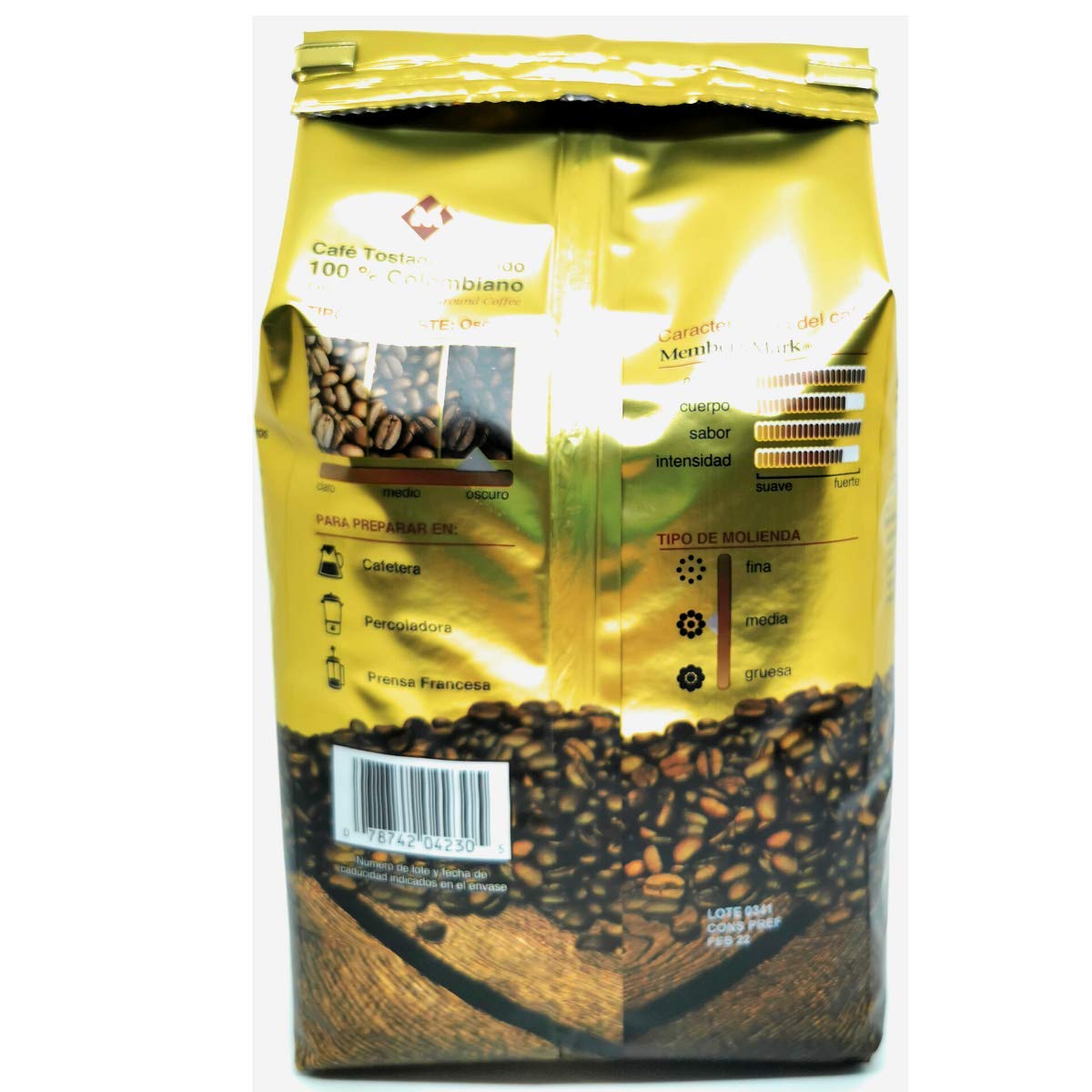 ATOTOP Members Mark - Members Mark Cafe Tostado Y Molido 100% Colombiano. 1Kg Tueste Oscuro. Molienda Media