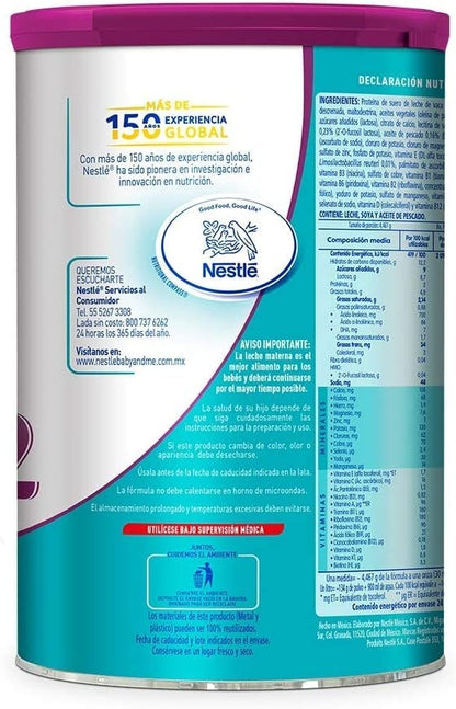 Nestlé Nestle Nan Fórmula Infantil 2 OPTIMAL pro, 1.2 kg, Duo Pack, Rinde 533 onzas