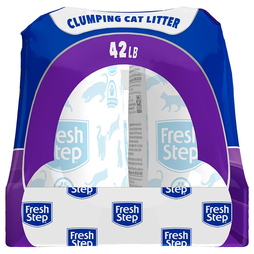 Fresh Step - Fresh Step Multi-Cat Arena aromática Extra Fuerte para Gatos con el Poder de Febreze, 42lb/19kg