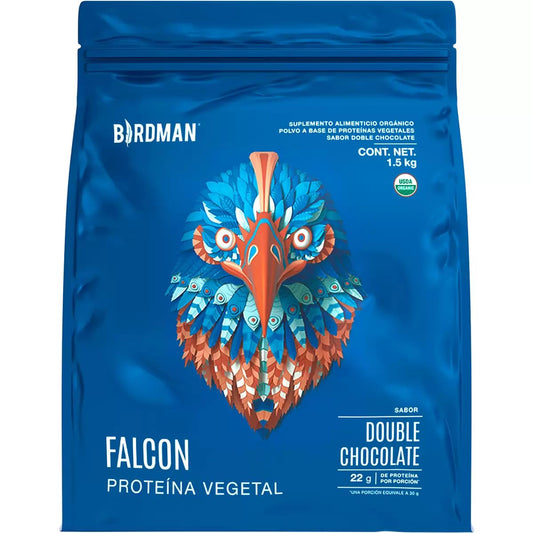 Birdman Proteína Vegana Orgánica Sabor Doble Chocolate 1.5 kg (50 servicios) / 22g proteina
