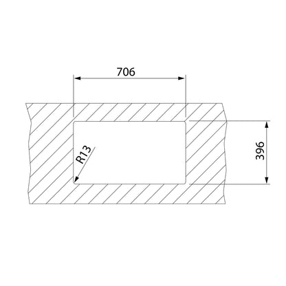 Teka BE LINEA RS15 71.40 Tarja Submontar de 75 cm (29") Una Tina Acero Inox