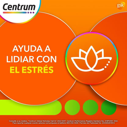 Centrum Performance Multivitaminico, Con Complejo B y Magnesio, 100 Tabletas