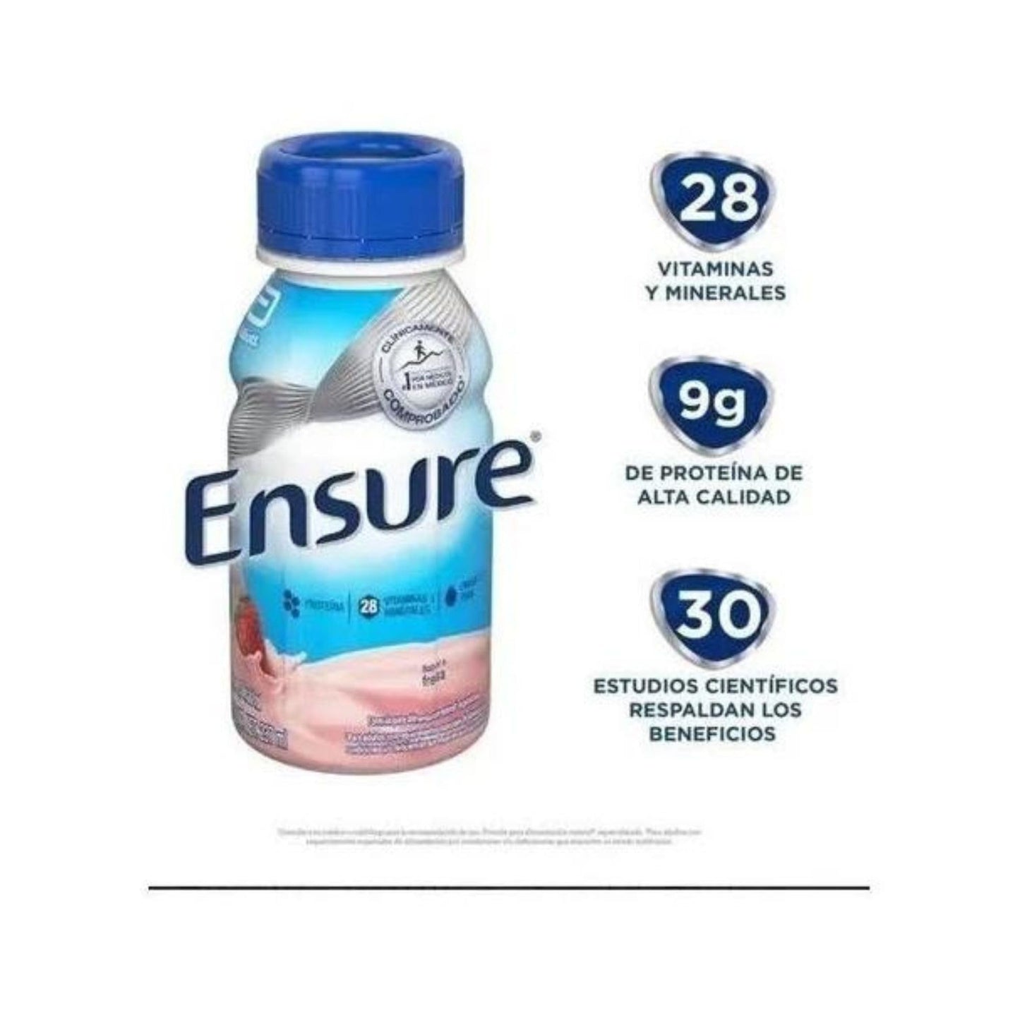 Abbott - Abbot Ensure, Sabor Fresa - 16 Envases de 237 ml cada uno