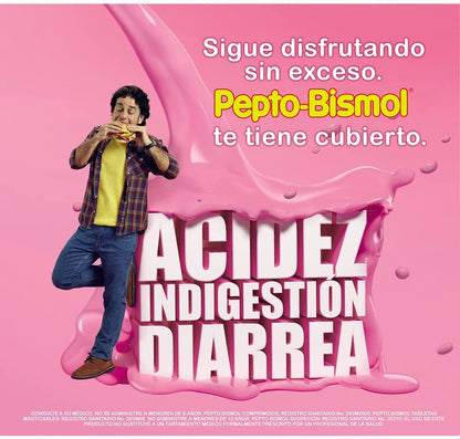 Pepto Bismol - Pepto-Bismol Sabor Original Antiácido 100 tabletas masticables