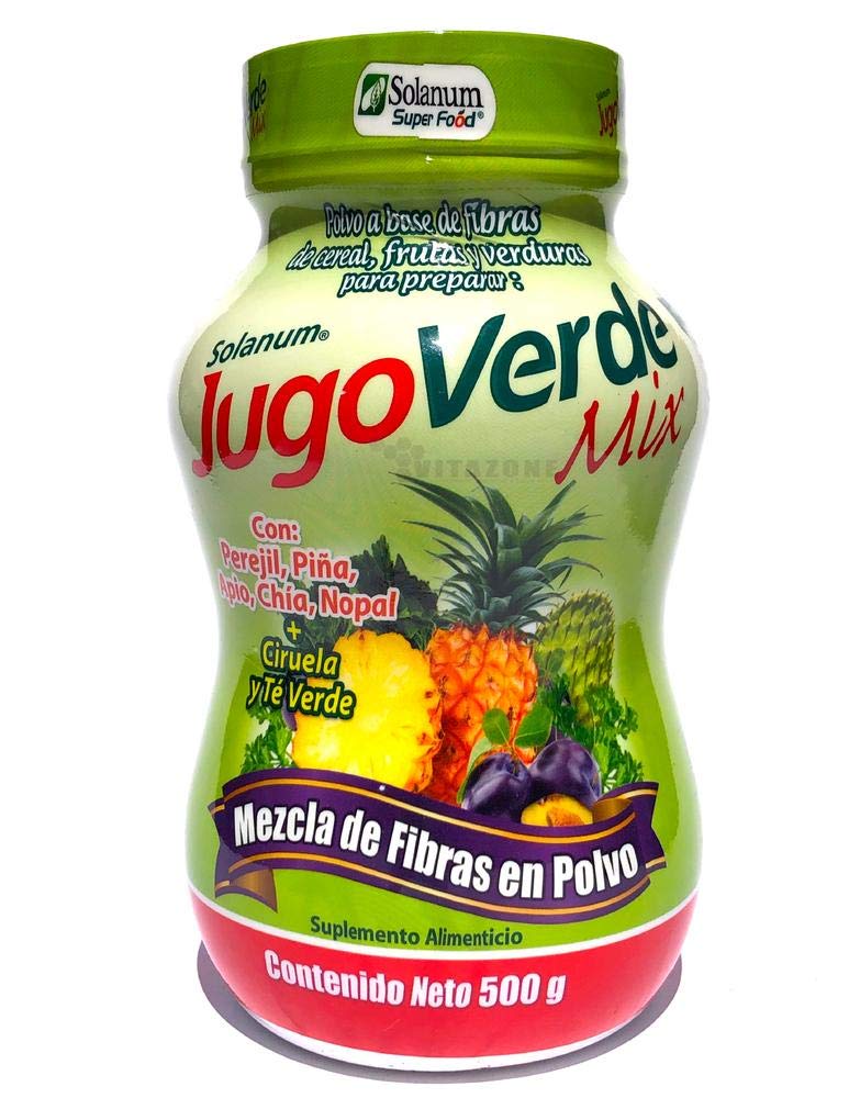 Jugo Verde Mix Fibra para Mezclar en Polvo 500 grs Solanum