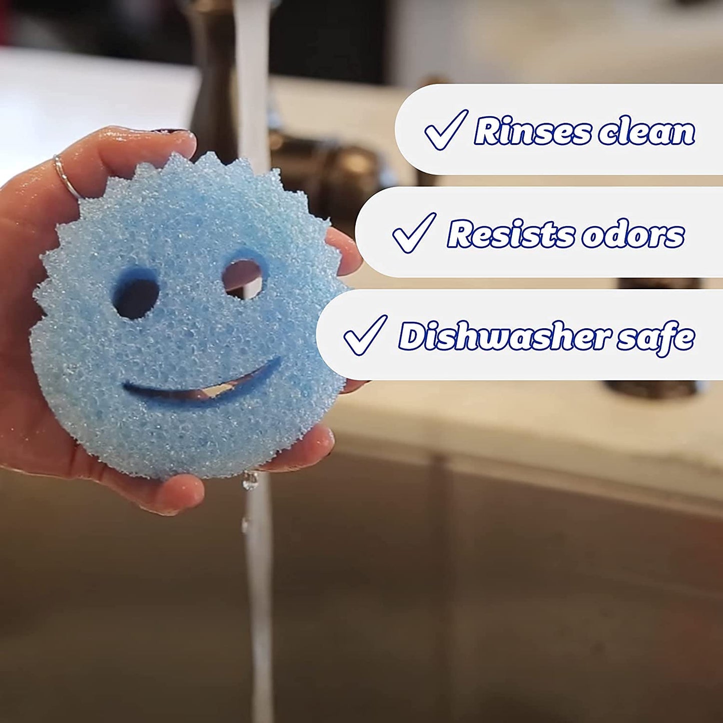 Scrub Daddy - Paquete de 8 unidades en diferentes colores, flexible