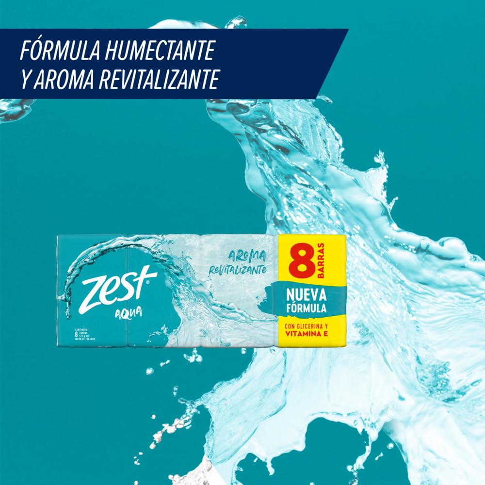 Zest - Jabón Zest Aqua paquete 8 piezas de 135gr c/u
