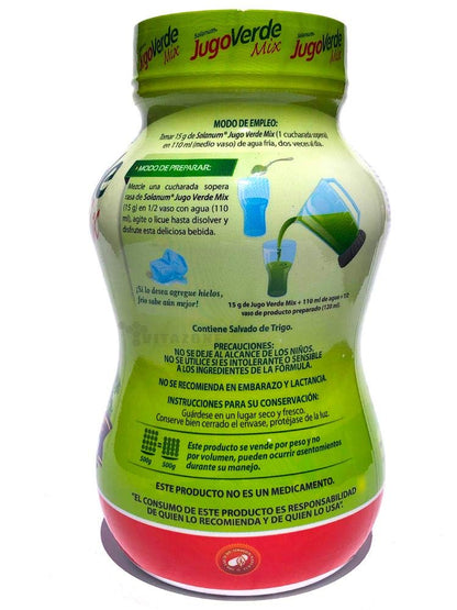 Jugo Verde Mix Fibra para Mezclar en Polvo 500 grs Solanum