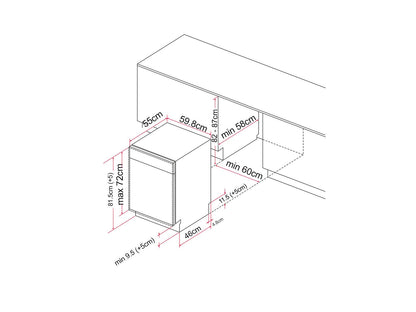 Lavavajillas de empotre DW8 57 FIM-D