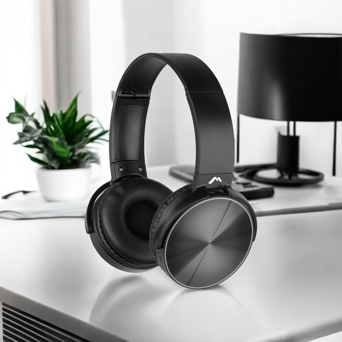 Mitzu - Mitzu MH-8097BK Audífonos, Bluetooth, Diadema, Recargables, Negro