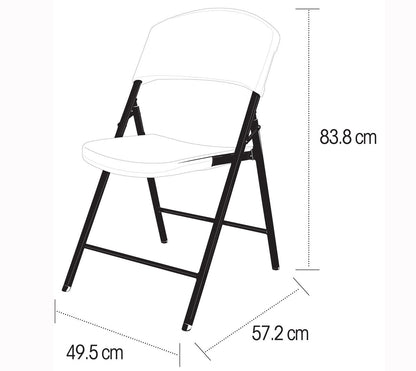 Lifetime Products Silla Plegable contorneada, Color Blanco