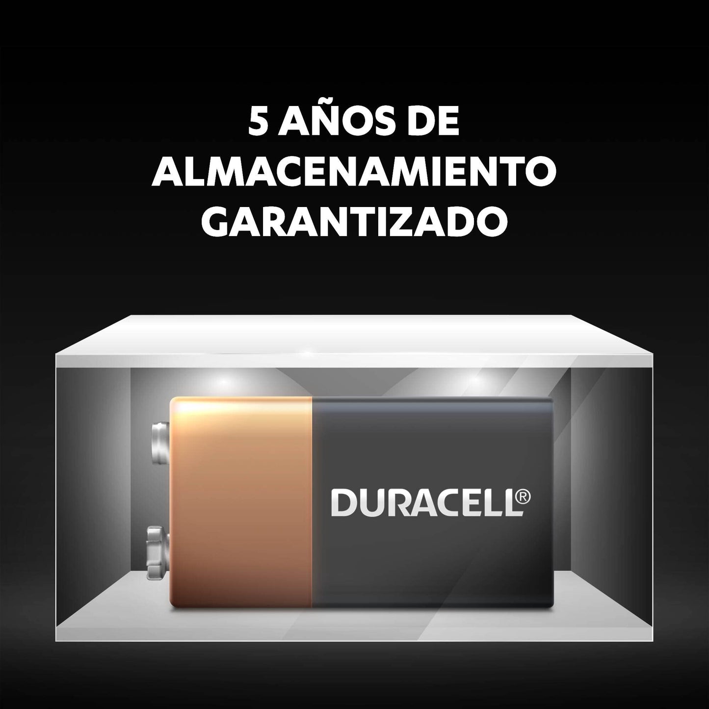 Duracell - Pila 9V alcalina, batería Cuadrada de Larga duración 9 Volts