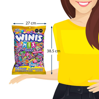 Winis Mix de 1.6 kg. Bolsa con más de 150 pzas.