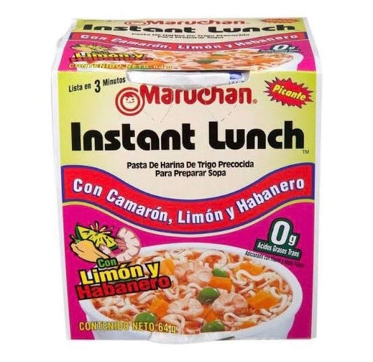 Maruchan SOPA INSTANTANEA MARUCHAN DE CAMARON CON LIMON Y CHILE HABANERO PARA PREPARAR DE INMEDIATO