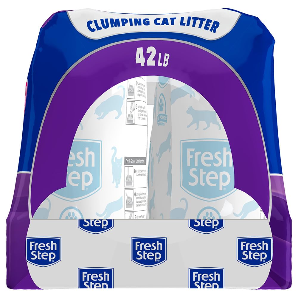 Fresh Step - Fresh Step Multi-Cat Arena aromática Extra Fuerte para Gatos con el Poder de Febreze, 42lb/19kg