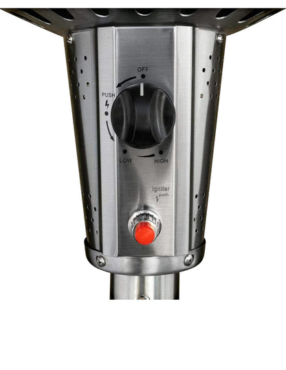 Members Mark - Members Mark Calentador de patio LED mesa y ruedas 47000 Btu propano de acero inoxidable