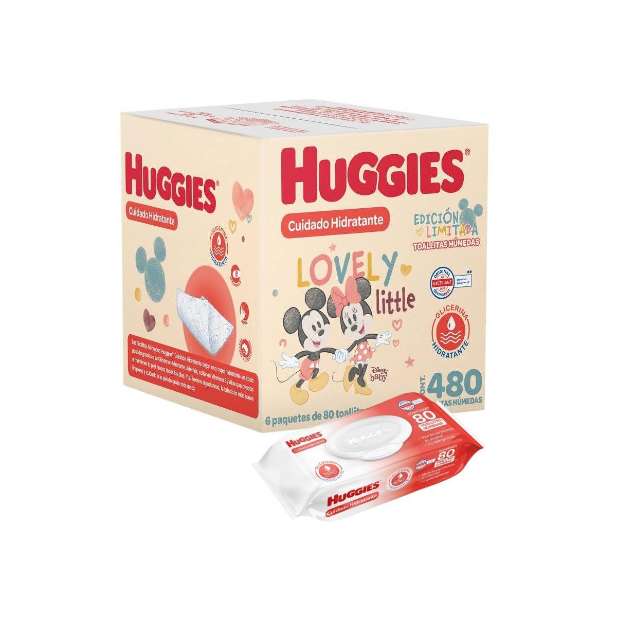 HUGGIES - Huggies Toallitas Húmedas - 6 piezas con 80 hojas cada uno